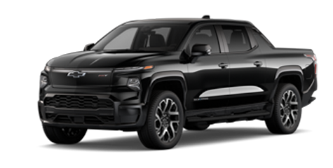 A black Chevrolet Silverado EV