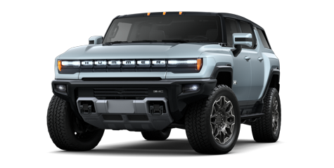 A silver GMC HUMMER EV SUV