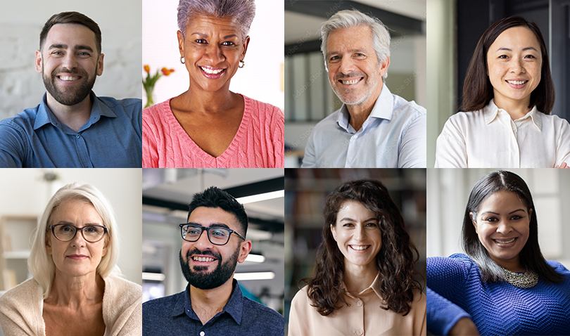 There are many different types of people in this picture